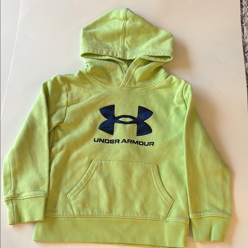 Under Armour - Kids Neon Green Hoodie - 4